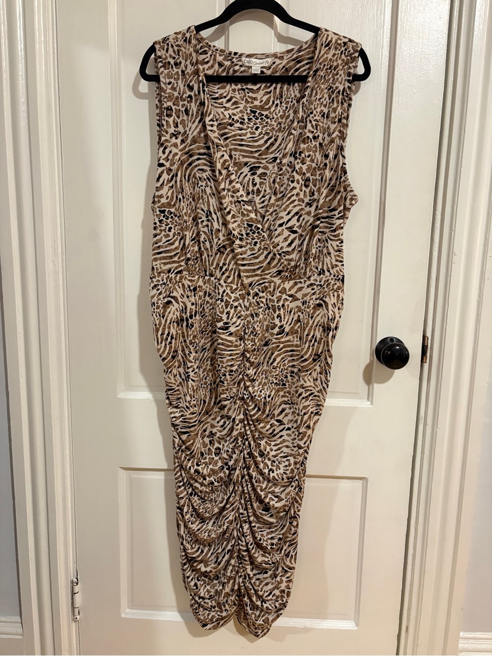 Cato Animal Print Contour Fit Dress